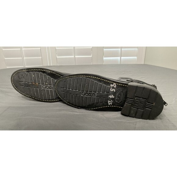 FRYE Rugged STONE CROSS STRAP Short Oil Resistant BLACK LEATHER BOOT 8.5 D - Picture 14 of 16